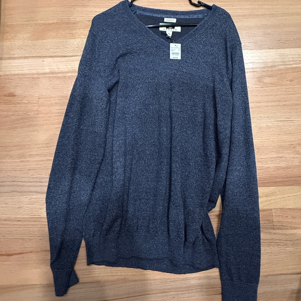 Joseph Abboud Wool Blend V neck Sweater , NAVY (L) NWT